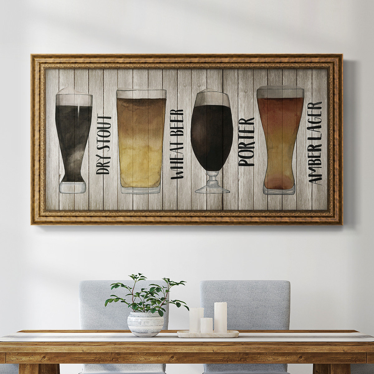 Red Barrel Studio Beer Chart II Beer Chart II Single Picture Frame